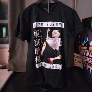 Tokyo Ghoul Juuzou Suzuya Anime Graphic T-Shirt Funimation Size Small Black Tee